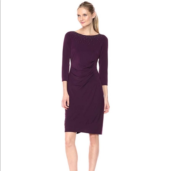 Jessica Howard Dresses & Skirts - Jessica Howard Plum Colored Embellished Dress